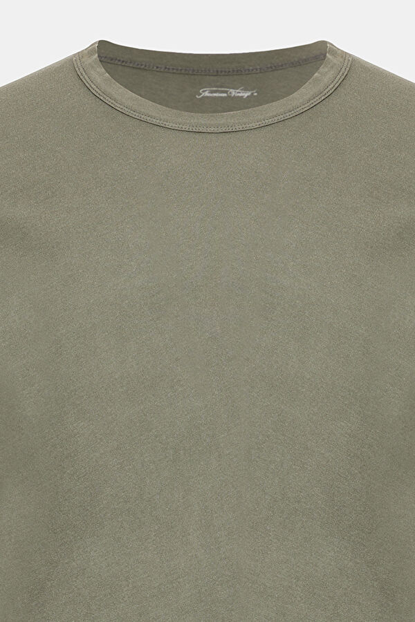 Haki Bisiklet Yaka T-Shirt 6