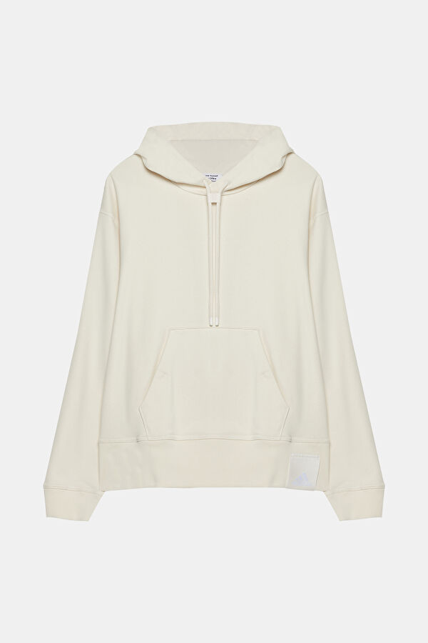 Ekru Kapuşonlu Sweatshirt