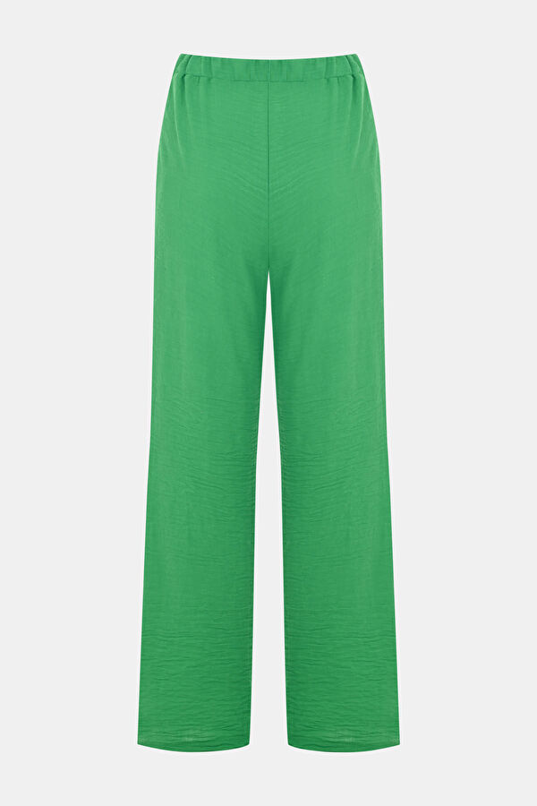 Green Wide Leg Women's Trousers 2