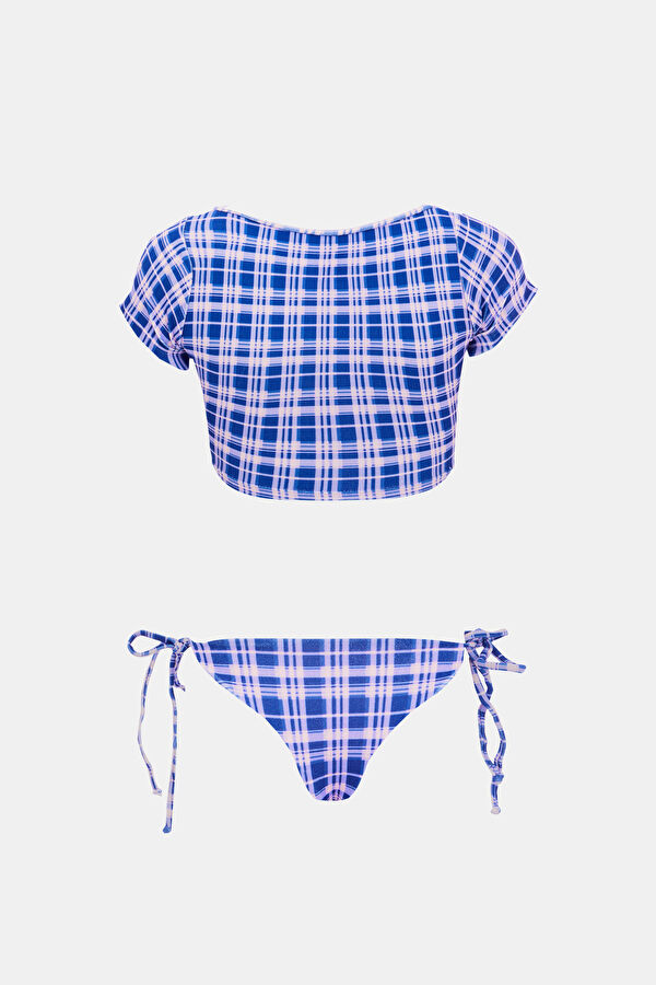 Mavi Desenli Bikini 2