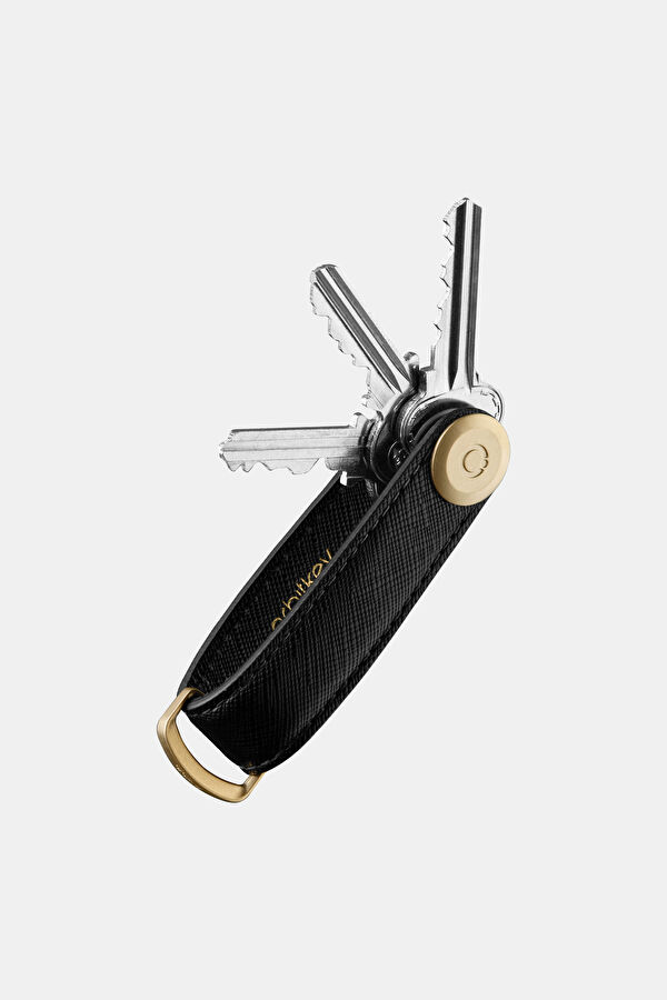 Saffiano Leather Key Organizer Siyah Anahtarlık