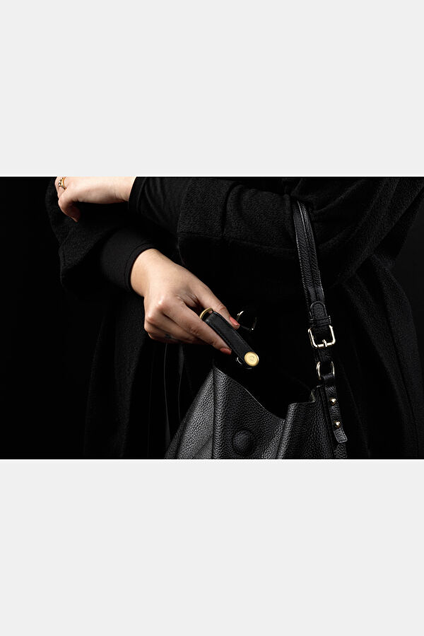 Saffiano Leather Key Organizer Siyah Anahtarlık 5