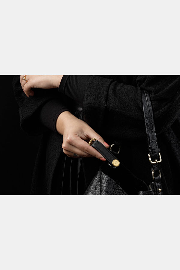 Saffiano Leather Key Organizer Siyah Anahtarlık 6