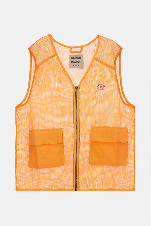 Relax Fit Orange V Neck Vest
