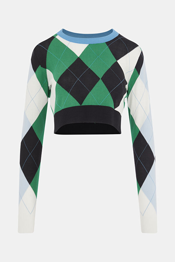Multicolor Diamond Design Bicycle Collar Jersey 3