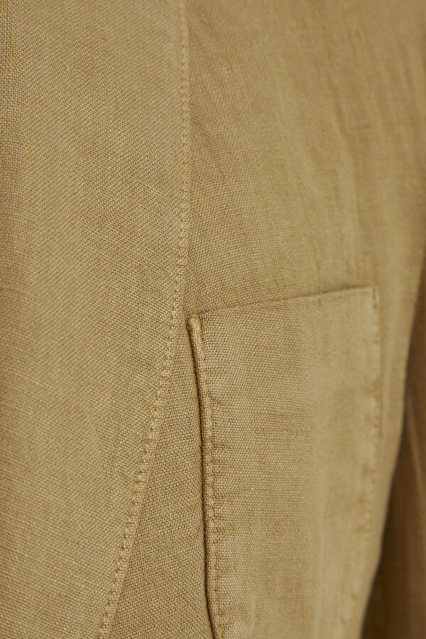 Camel Linen Jacket 3