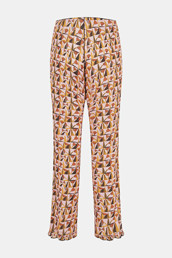 Standard Fit Multicolored Straight Leg Women's Trousers 2