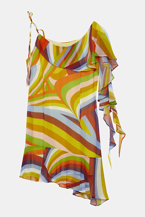 Colorful Patterned Women's Dress