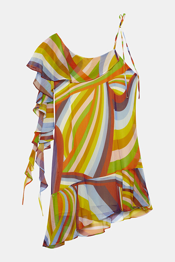 Colorful Patterned Women's Dress 2