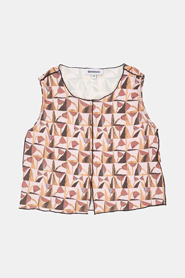 Multicolor Design Filled Blouse