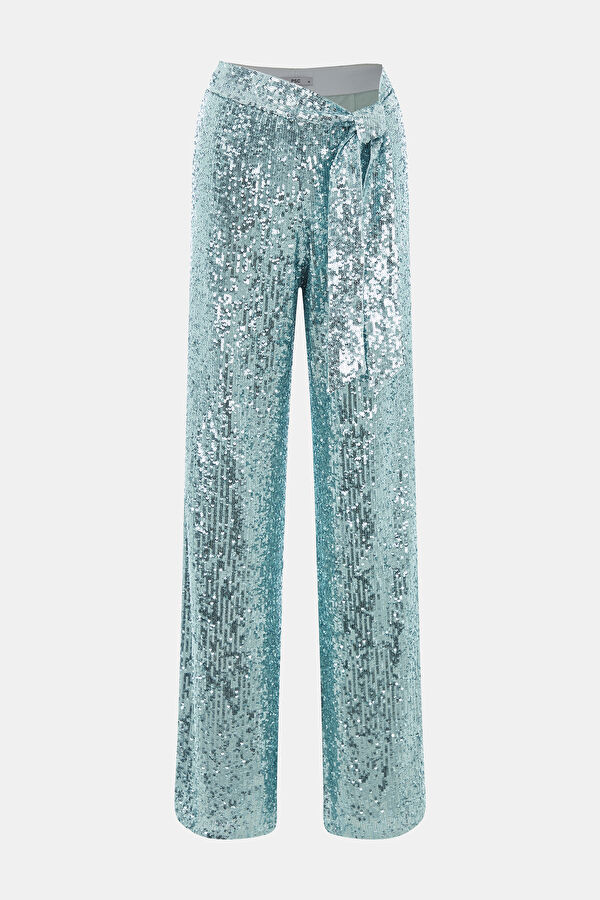 Su Yeşili Bol Paça Pantolon