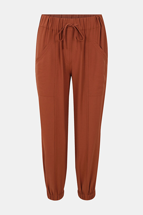 Tile-colored Slim-Fit Women's Trousers