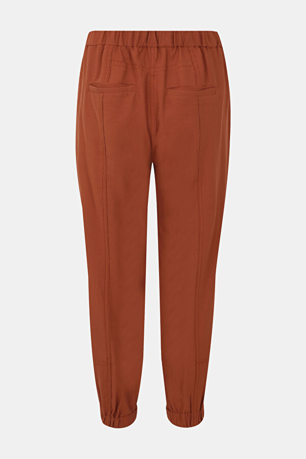 Tile-colored Slim-Fit Women's Trousers 2
