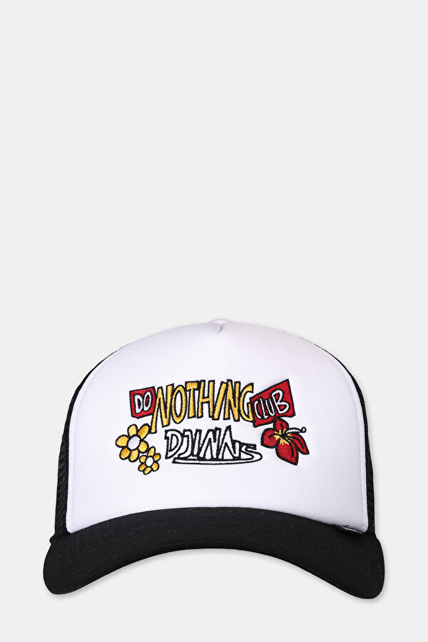 White Design Filled Hat 3