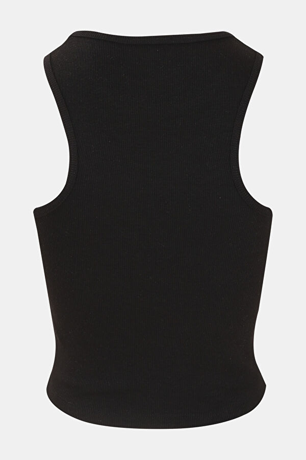 Close Fit Black Halter Tshirt 2