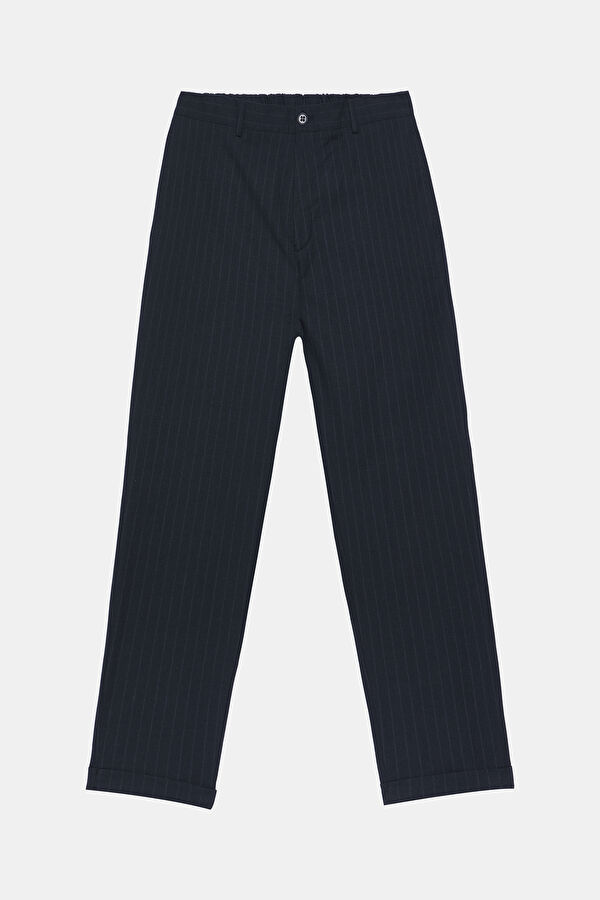 Navy Blue Straight Leg Men's Trousers