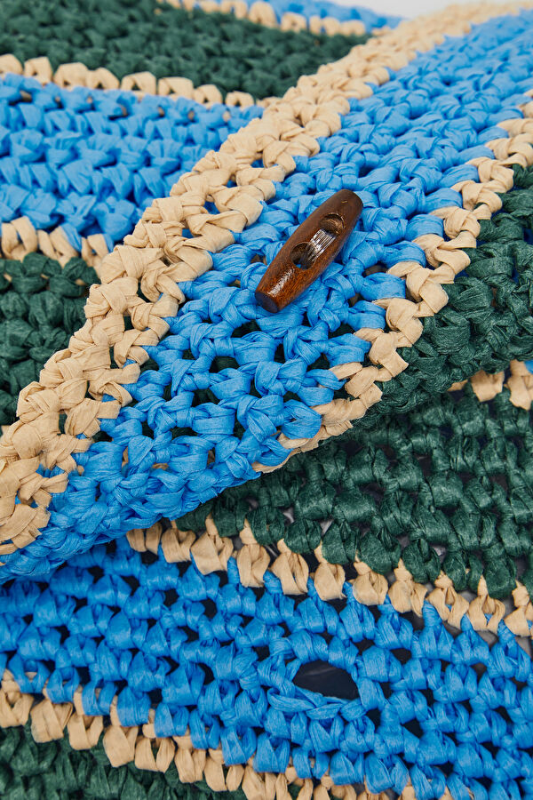 Blue Striped Patterned Bag 5