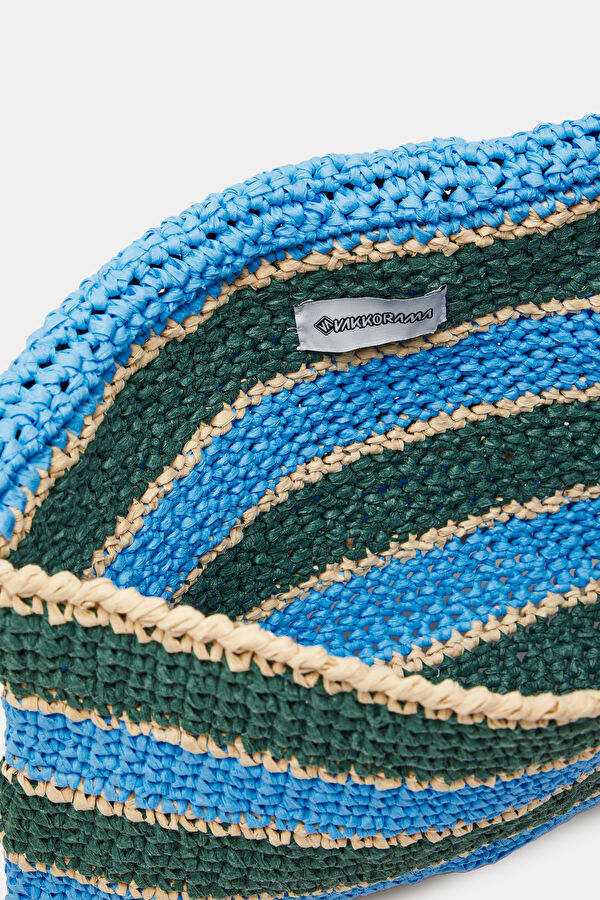Blue Striped Patterned Bag 6