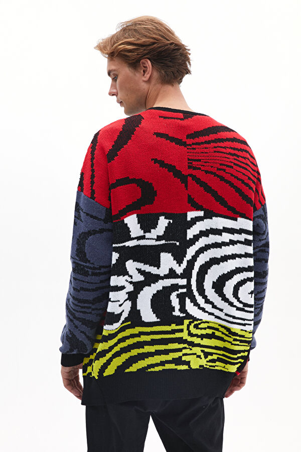 Colorful Patterned Knitted Men's Cardigan 3