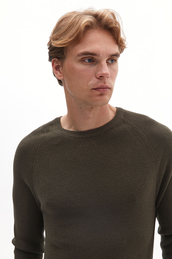 Khaki Knit Men's Sweater 2