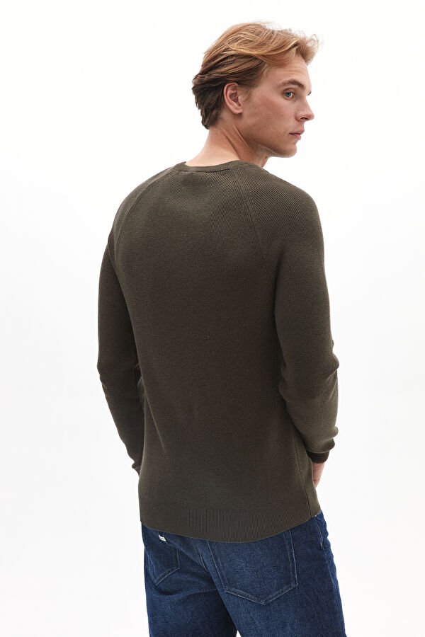 Khaki Knit Men's Sweater 3
