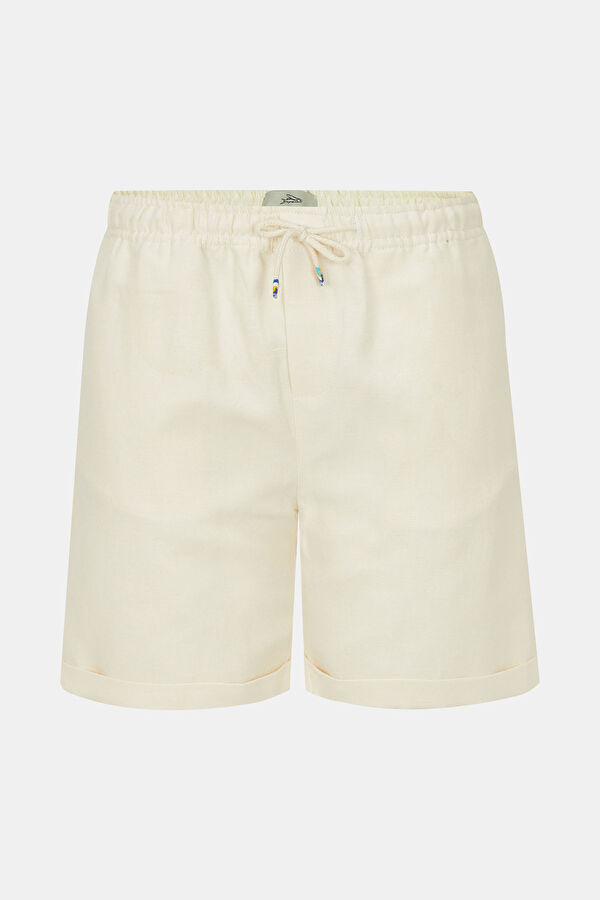 White Linen Shorts