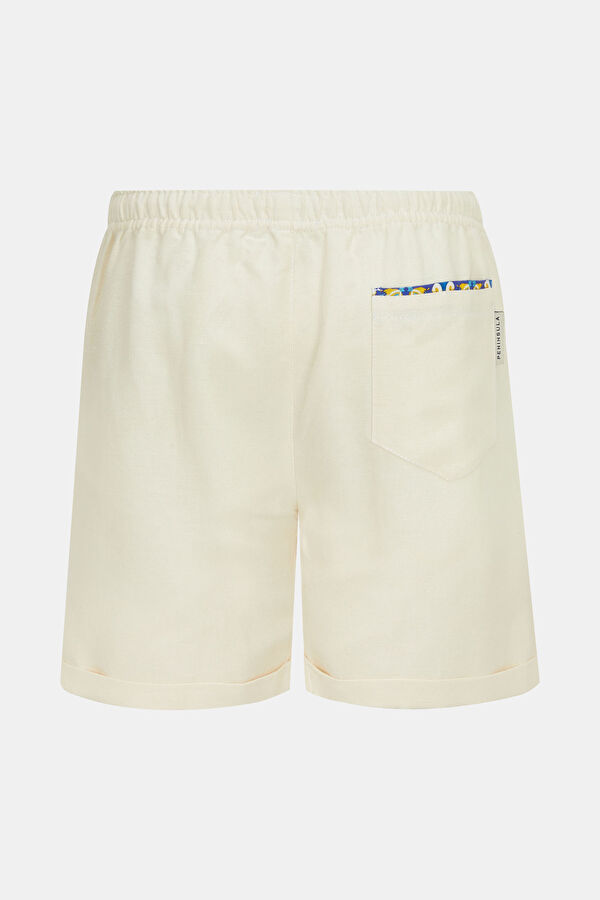 White Linen Shorts 2