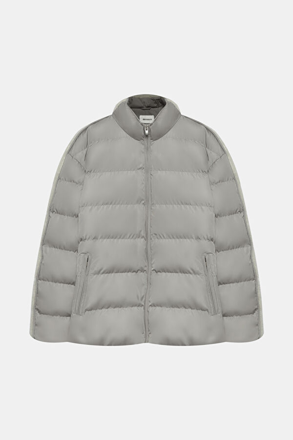 Stone Hooded Puffer Jacket for Men