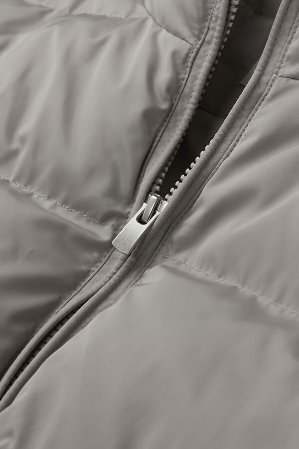 Stone Hooded Puffer Jacket for Men 3