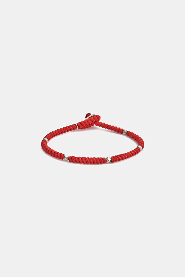 Silver Red Snake Bracelet