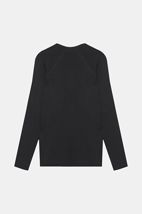 Black Viscose Knit Men's Sweater 2