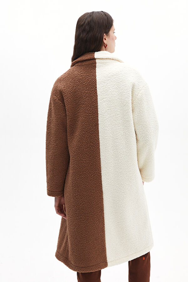 Two-Tone Sherpa Women's Coat 3