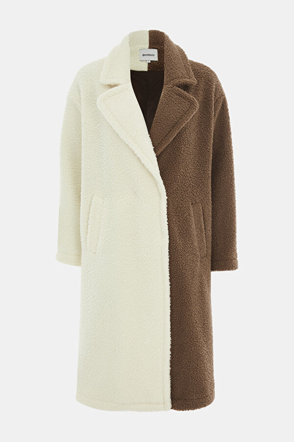Two-Tone Sherpa Women's Coat 4