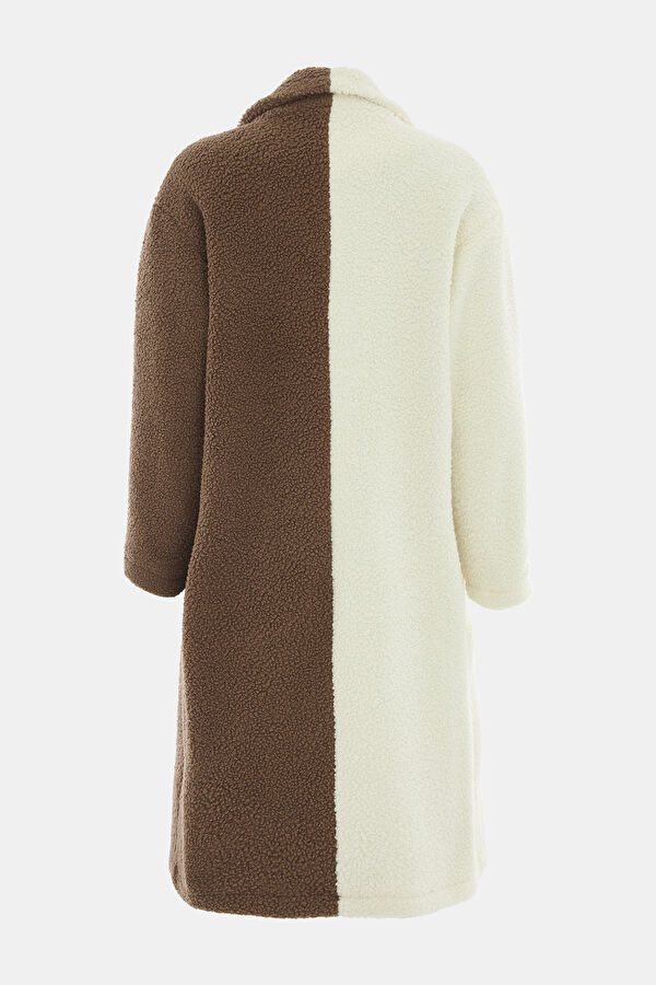 Two-Tone Sherpa Women's Coat 5