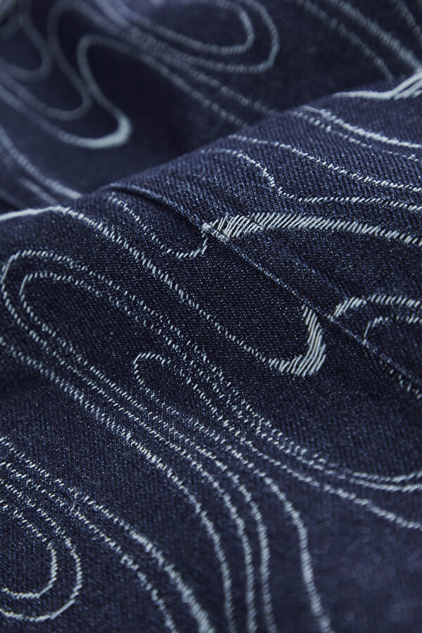Desenli Denim Kadın Ceket 6