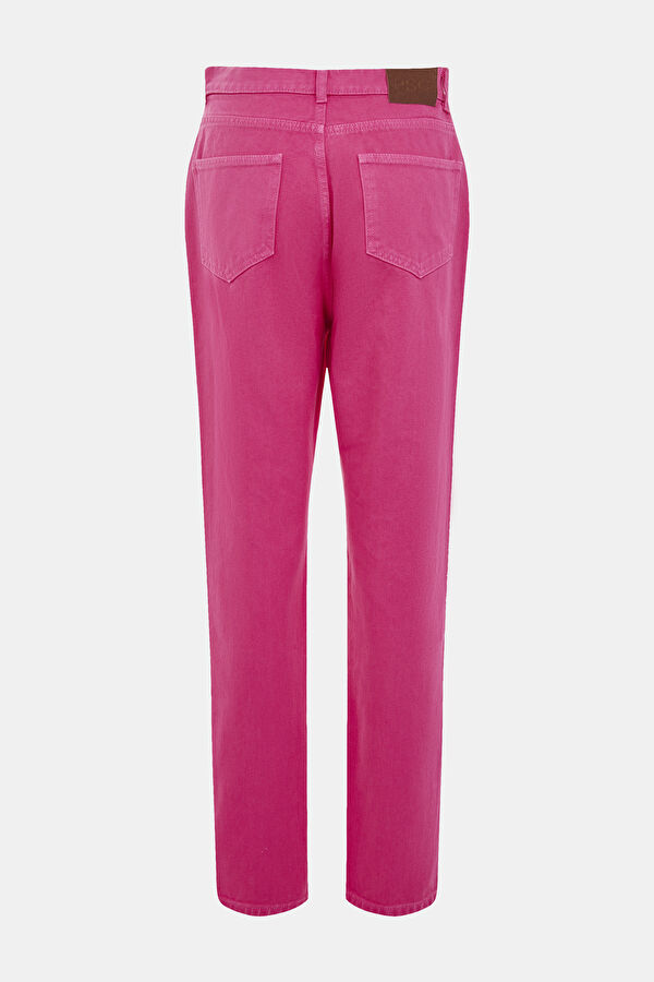 Pembe Boru Paça Kadın Pantolon 4