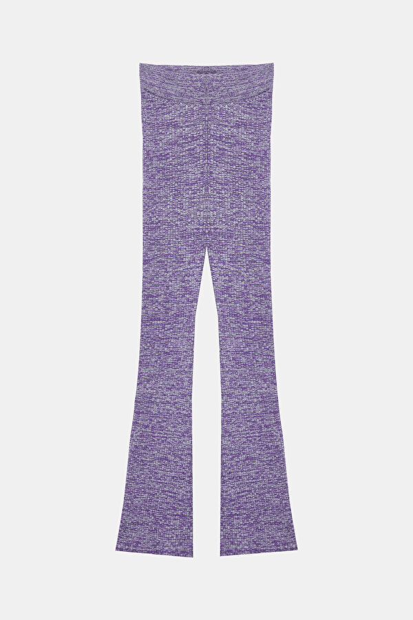 Slim Fit Purple Straight Leg Women's Trousers