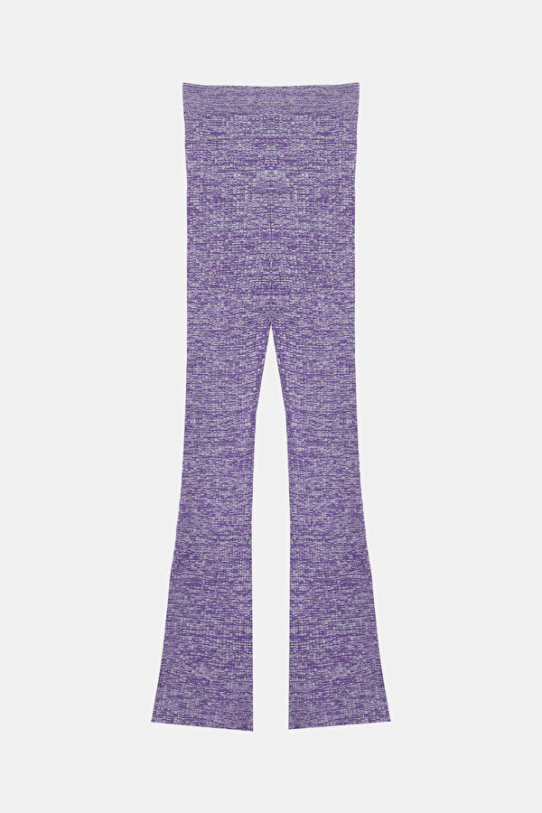 Slim Fit Purple Straight Leg Women's Trousers 2