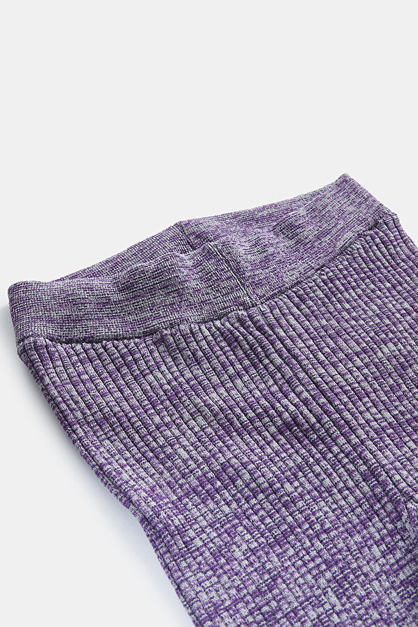 Slim Fit Purple Straight Leg Women's Trousers 3