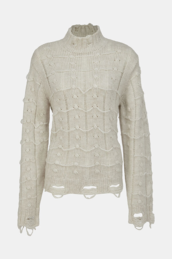 Off-white knitted women's sweater 4