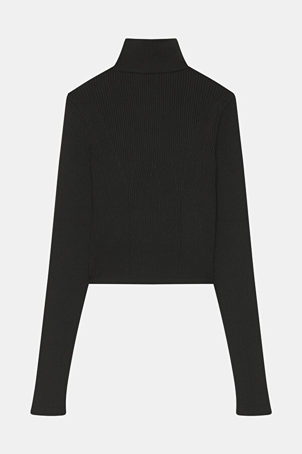 Black Knitted Women's Sweater 2