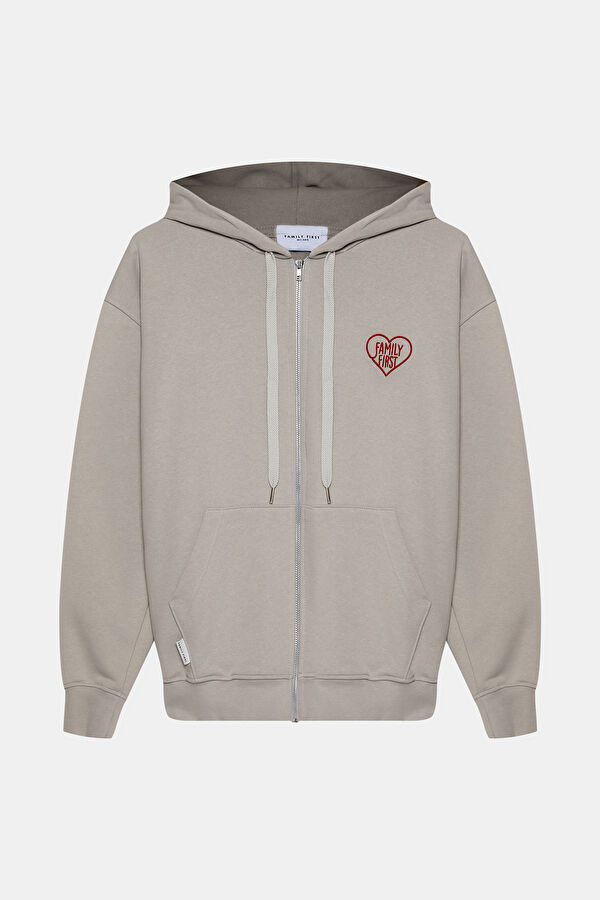 Gri Kapuşonlu Erkek Sweatshirt