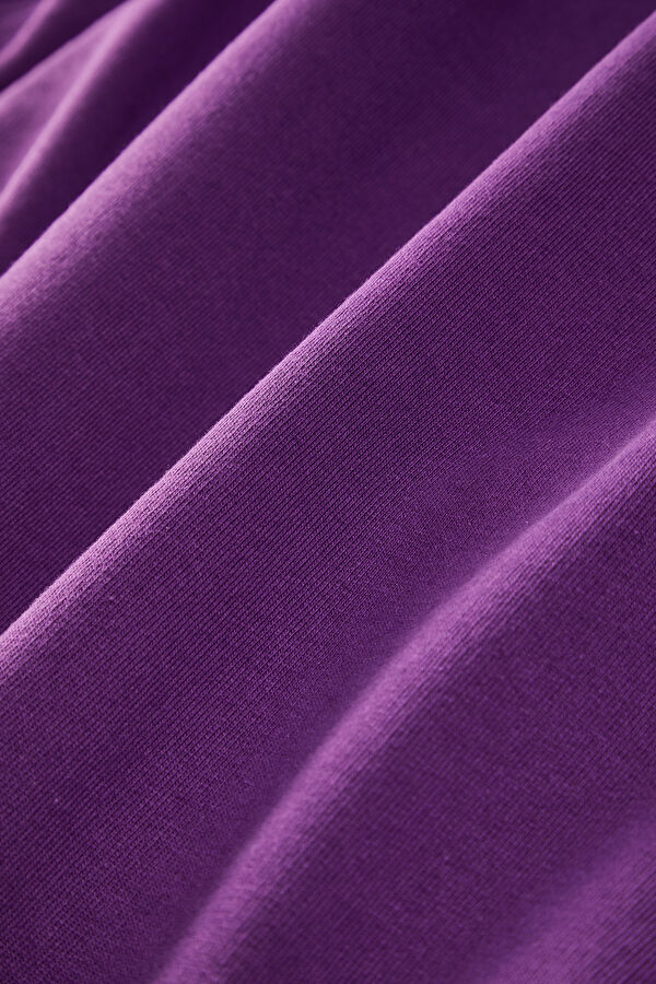 Mor Bisiklet Yaka Erkek Sweatshirt 3