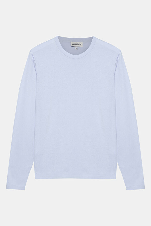 Light Blue Knitted Men's Sweater