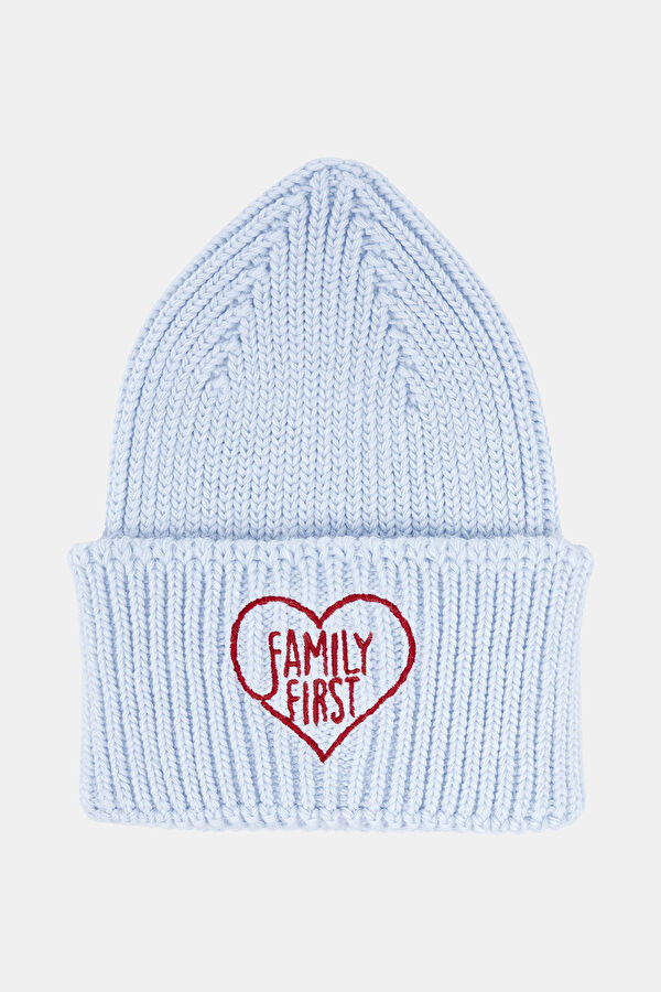 Light Blue Wool polyamide Beanie