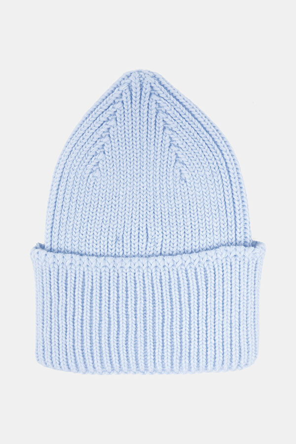 Light Blue Wool polyamide Beanie 2
