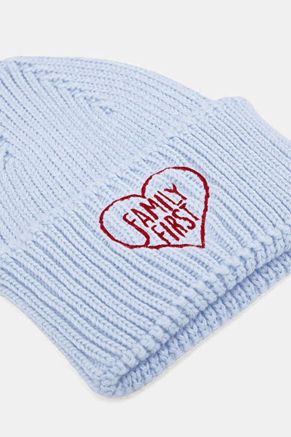 Light Blue Wool polyamide Beanie 3