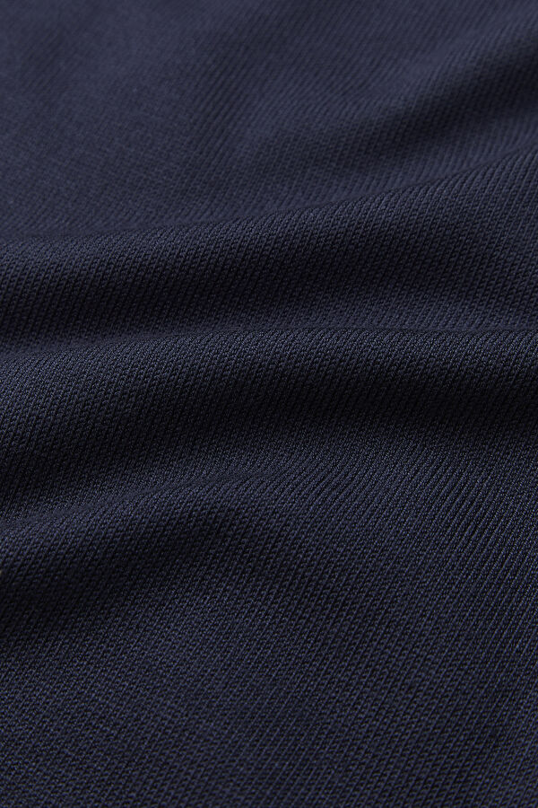 Navy Blue Viscose Knit Men's Sweater 3
