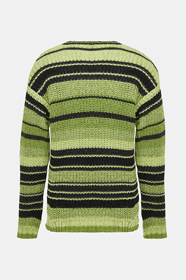 Black Knitted Pattern Men's Sweater 5