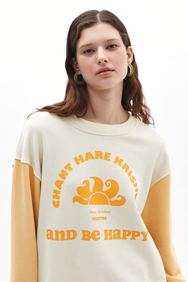 Multicolored Crew Neck Women's Sweatshirt 2